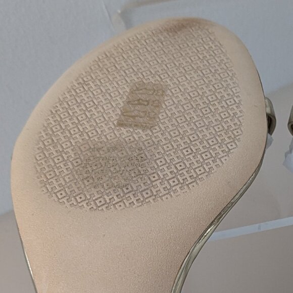 TORY BURCH * $328 * Penelope Slingback Sandal Gold Strappy Prom Formal 9 9.5 - Picture 14 of 16